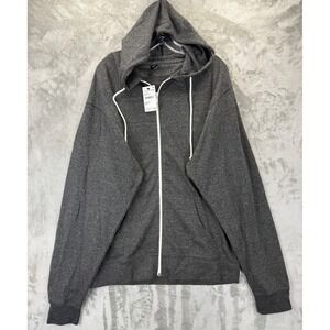 Jeff Mens Full Zip Hoodie Black Heather Charcoal XL JSW4300 Nordstrom Rack NEW